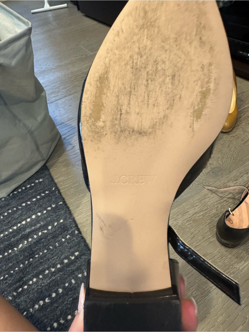 J. Crew Black Pointed-Toe Slingback Flats - Picture 3 of 5